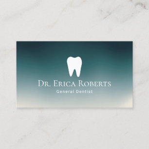 Dentist Modern Teal Ombre Dental Office Business Card