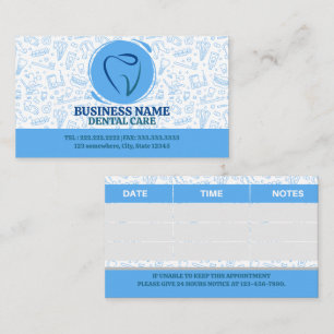 Dentist Modern Tooth Logo Dental Care Appointment Card