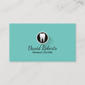 Dentist Modern Tooth Logo Professional Dental Care Business Card (Front)