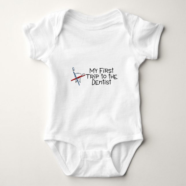 Dentist My First Trip To The Dentist Baby Bodysuit (Front)