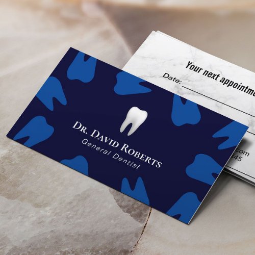 Dentist Navy Blue Teeth Dental Office Appointment