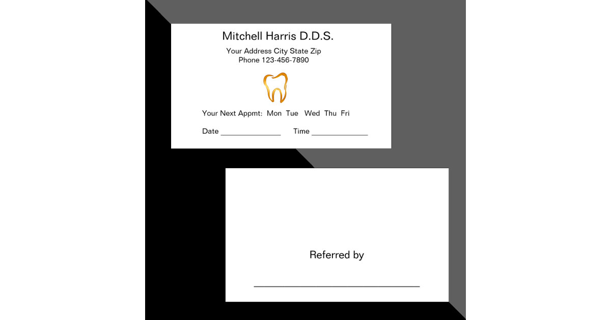 Dentist Office Appointment Cards Zazzle