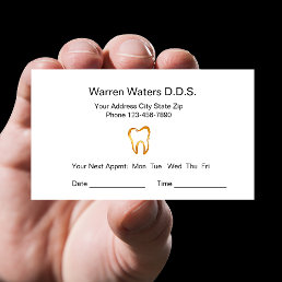 Dentist Office Appointment Cards