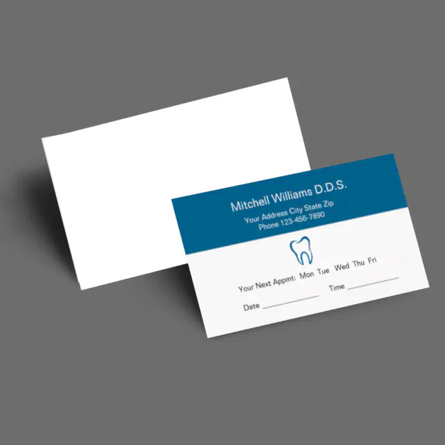 Dentist Office Appointment Cards Zazzle