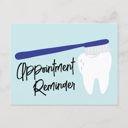 Dentist Office Appointment Reminder Postcard