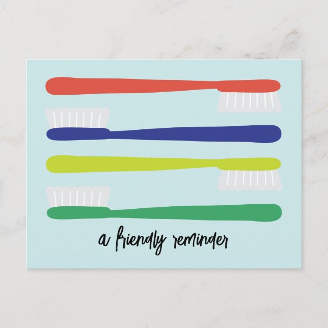 Dentist Office Appointment Reminder Postcard (Front)