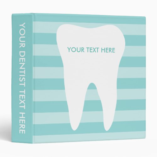 Dentist office binder for dental care clinic