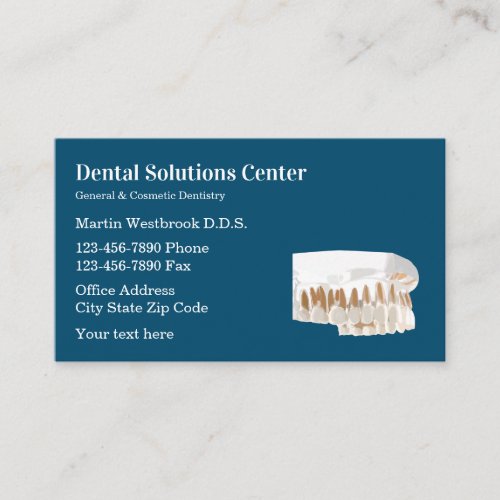 Dentist Office Cosmetic Dentistry Business Card