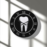 Dentist Office Dental Care Vintage White Tooth Large Clock<br><div class="desc">Dentist Office Dental Care Vintage White Tooth Clocks.</div>