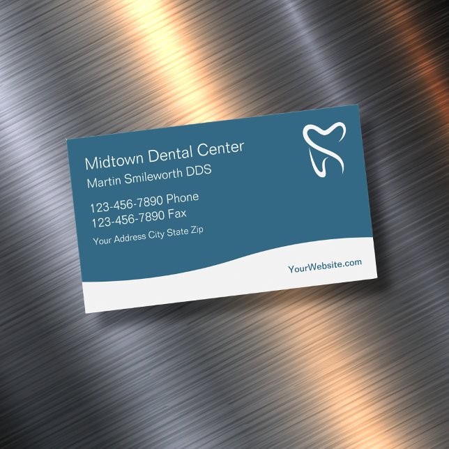 Dentist Office Editable Magnetic Business Cards (Creator Uploaded)