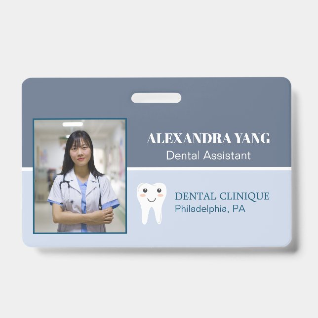 Dentist Office employee, Dental Assistant Photo Badge (Front)
