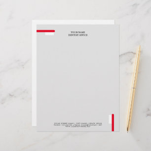 Dentist office letterhead template with toothbrush