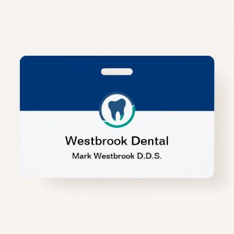 Dentist Office Modern Staff Name Badges | Zazzle