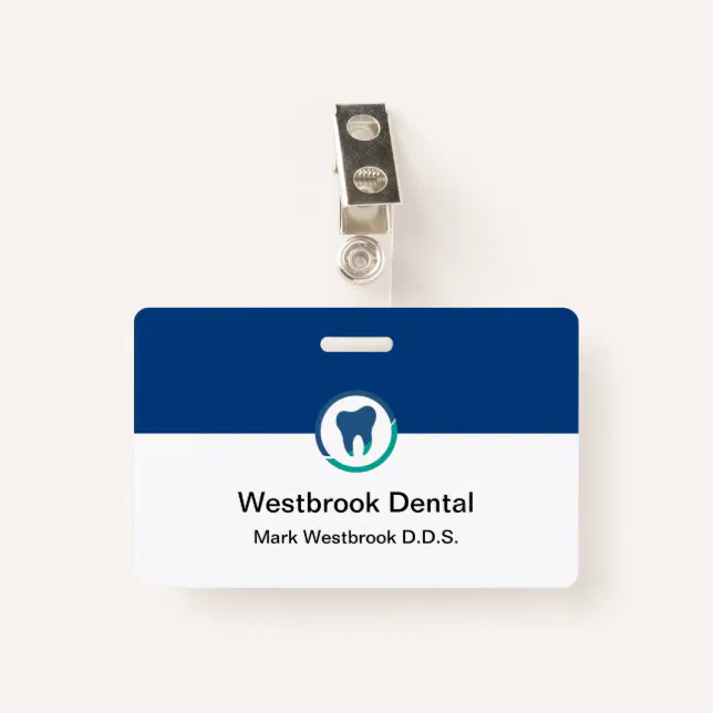 Dentist Office Modern Staff Name Badges | Zazzle