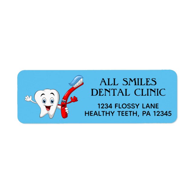 Dentist Office Return Address Labels (Front)