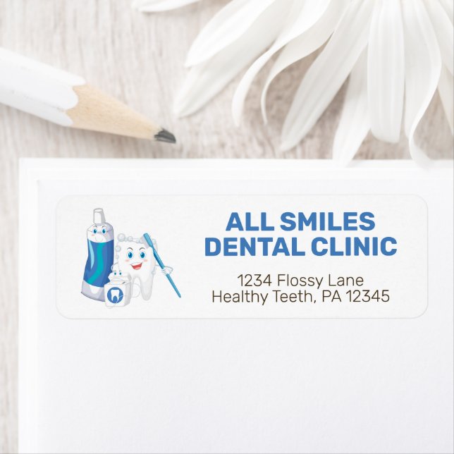Dentist Office Return Address Labels (Insitu)