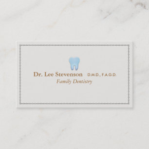 Dentist Office Tooth Logo Appointment Card