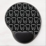 Dentist Office Tooth Pattern Gel Mouse Pad<br><div class="desc">Business Dentist office computer mousepads in a modern tooth pattern in classic black and white on a gel mousepad.</div>