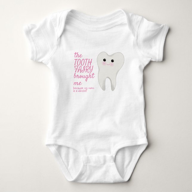 Dentist or Dental Hygienist New Mom Baby One-Piece Bodysuit (Front)