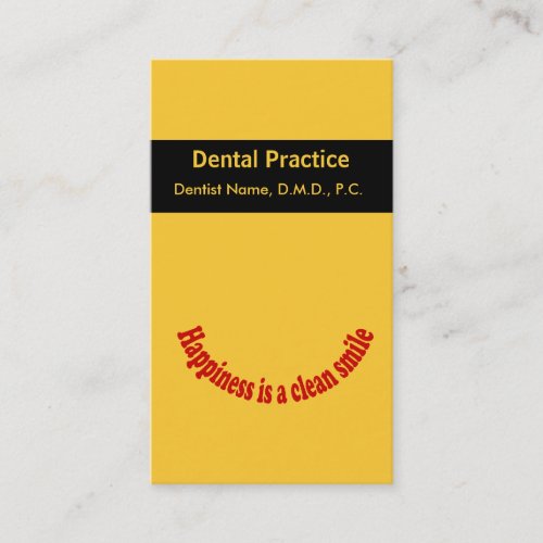 Dentist Oral Care Appointment Card