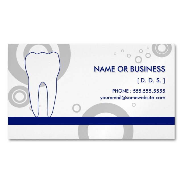 Dentist Os Magnetic Business Card Magnet (Front)
