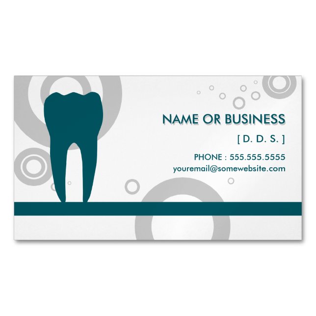 Dentist Os Magnetic Business Card Magnet (Front)