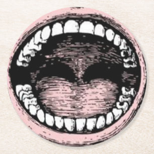 Dentist Party Novelty Round Paper Coaster