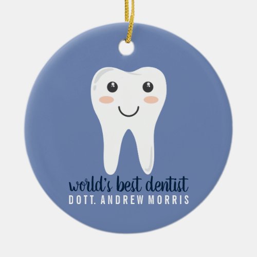 Dentist personalized gift idea ceramic ornament