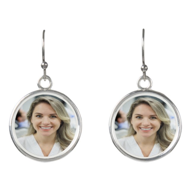 Dentist Photo Customize Personalize Earrings (Front)