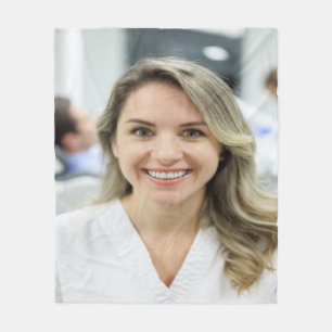 Dentist Photo Customize Personalize Fleece Blanket