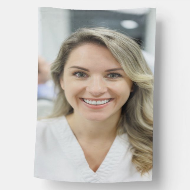 Dentist Photo Customize Personalize House Flag (Front)