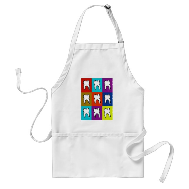 Dentist Popart Gifts Adult Apron (Front)