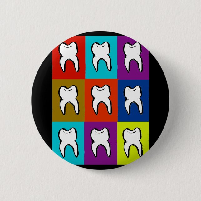 Dentist Popart Gifts Pinback Button (Front)