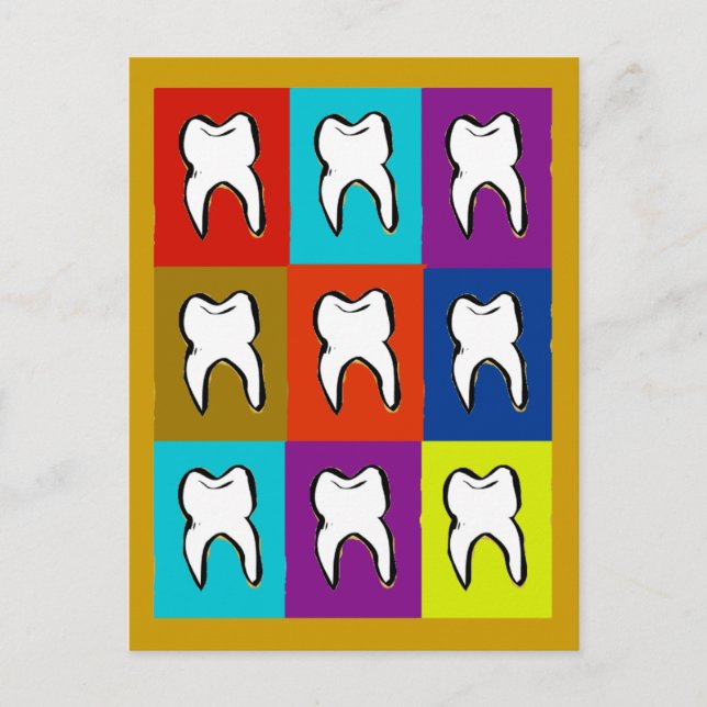 Dentist Popart Gifts Postcard (Front)