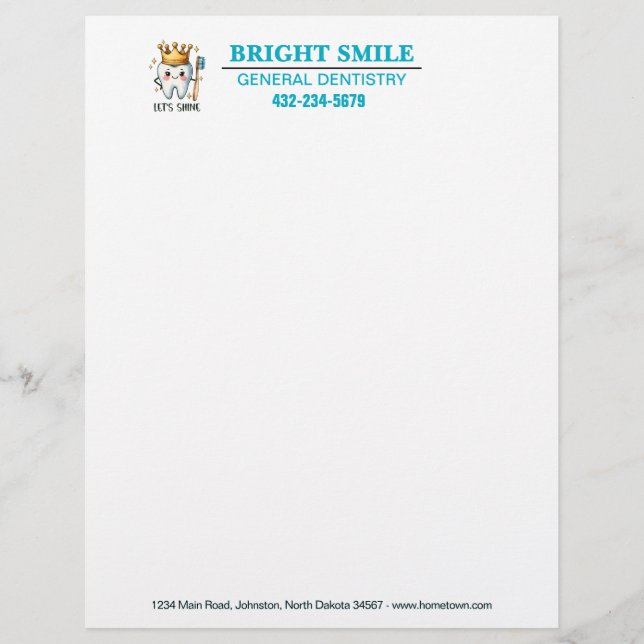 Dentist Practice Letterhead (Front)