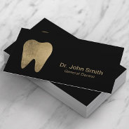 Dentist Professional Black & Gold Dental Care Business Card at Zazzle