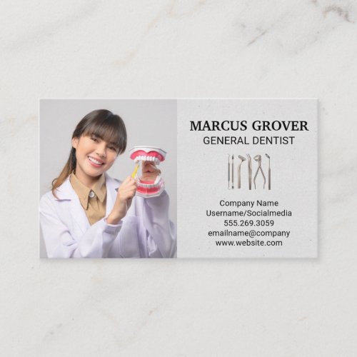 Dentist Professional  Dental Tools Business Card