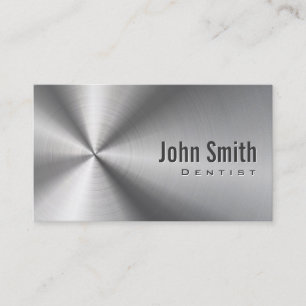 Dentist Professional Metal Steel Dental Business Card