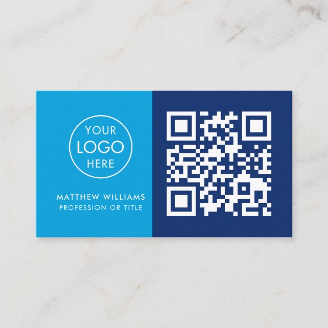 Dentist Professional QR Code Logo Modern Business Card (Front)