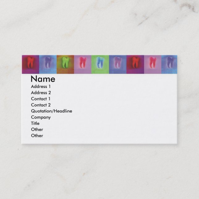 Dentist Profile Card (Front)