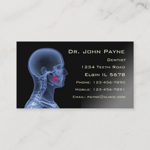 Customizable Dentist Profile Card Business Card Templates