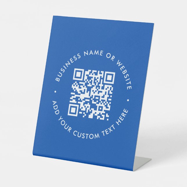 Dentist QR Code | Modern Business Professional Pedestal Sign (Front)