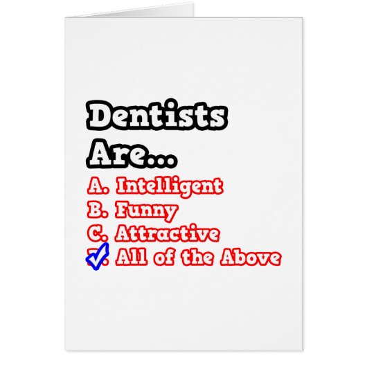Dentist Quiz...Joke Cards (Front)