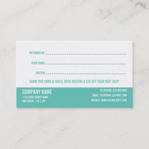 Dentist Referral Business  Referral Business Card. Card