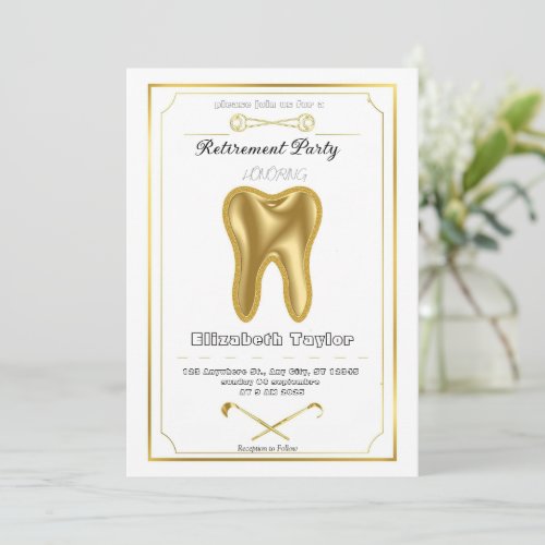 Dentist retirement invitation -Thank You Dentist