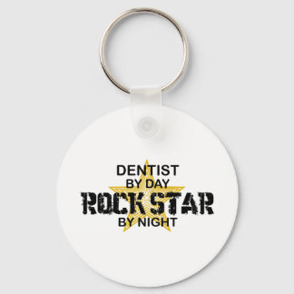 Dentist Rock Star by Night Keychain