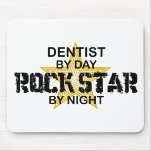 Dentist Rock Star by Night Mouse Pad