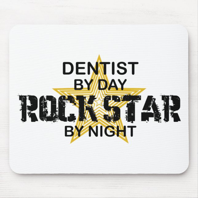 Dentist Rock Star by Night Mouse Pad (Front)