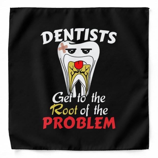Dentist Root Canal - Tooth Cavity Pun Bandana (Front)