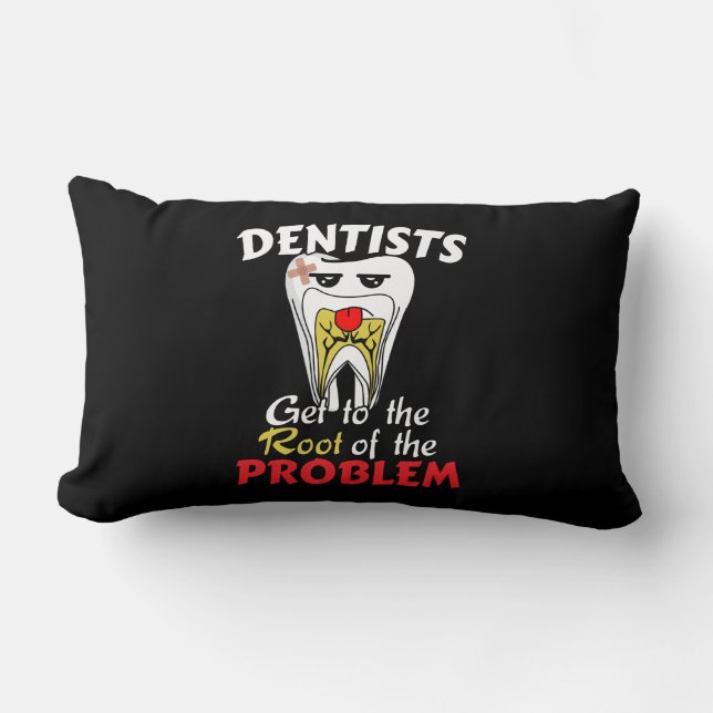 Dentist Root Canal - Tooth Cavity Pun Lumbar Pillow (Front)